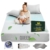 DreamAcres Earthing Grounding Sheets Queen Size - Cotton Bed Sheets Queen Size with Cord, Socket Tester, Eye Mask - 95% Organic Cotton + 5% Silver Fibre Bed Sheets for Pain Relief and Improved Sleep - 1