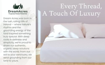 DreamAcres Earthing Grounding Sheets Queen Size - Cotton Bed Sheets Queen Size with Cord, Socket Tester, Eye Mask - 95% Organic Cotton + 5% Silver Fibre Bed Sheets for Pain Relief and Improved Sleep - 8