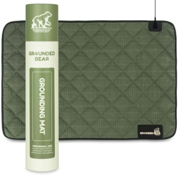 Premium Grounding Mat for Feet, Soft Cotton & Silver Fiber, Comfort for Sleep & Wellness, Grounding Pad for Anti-Aging & Inflammation, Grounding Mat for Bed and Desk (24x16 Inches) (Green) - 8